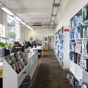 View of the interior of the Nautral History bookselling, institution, library, library science, public library, gray