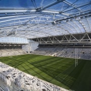 Arrow International Ltd (Akld) were the project leaders architecture, arena, daylighting, grass, soccer specific stadium, sport venue, stadium, structure, gray