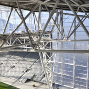 Grayson Engineering Limited provided and erected the steel architecture, daylighting, sky, sport venue, steel, structure, gray