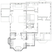 This master suite's architects were James Hess and angle, area, black and white, design, diagram, drawing, floor plan, line, line art, plan, product, product design, structure, technical drawing, white