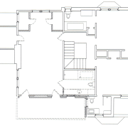 This master suite's architects were James Hess and area, black and white, design, diagram, drawing, floor plan, line, plan, product, product design, structure, technical drawing, white