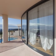 These windows were created with Glasshape's new curved architecture, interior design, property, real estate, window, gray