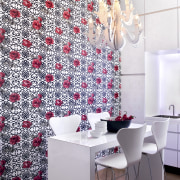 This wallpaper was supplied and designed by Pacific flooring, interior design, room, tile, wall, wallpaper, white