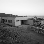 This house was remodeled by Robert Swatt of black and white, house, monochrome, monochrome photography, shack, sky, black, white