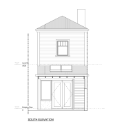 This home was renovated by Tse:Wallace Architects. Here angle, architecture, area, black and white, building, design, diagram, drawing, elevation, facade, home, house, line, product, product design, property, shed, structure, white