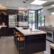 View of kitchen in a 1970's house that countertop, interior design, kitchen, real estate, gray, black