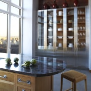 This kitchen was designed by Robert Schwartz of cabinetry, countertop, cuisine classique, interior design, kitchen, room, window, brown