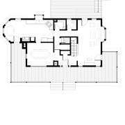 This home and kitchen was designed by Finne angle, architecture, area, design, diagram, drawing, elevation, floor plan, font, line, plan, product, product design, structure, text, white