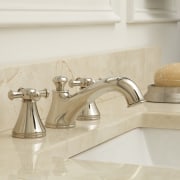 Sink faucet from TOTO USA - Sink faucet bathroom, bathroom sink, countertop, floor, flooring, plumbing fixture, product design, sink, tap, tile, white