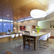 This home was designed by architect Nick Karlovsky. architecture, ceiling, house, interior design, kitchen, real estate, gray