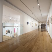 Here is a view of the hardwood flooring architecture, art gallery, ceiling, daylighting, exhibition, floor, flooring, hardwood, interior design, laminate flooring, museum, tourist attraction, wood, wood flooring, brown, gray