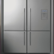 View of double door fridge. - View of cupboard, home appliance, product, product design, gray