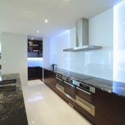 View of contemporary kitchen by Neo Design with architecture, countertop, interior design, kitchen, property, real estate, room, gray, white