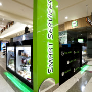 View of Smart Savers retail shop with lime retail, technology