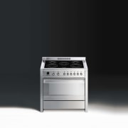 Freestanding cookers from Smeg highlight a significant design electronic instrument, electronics, gas stove, home appliance, major appliance, product, product design, black
