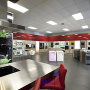 View of shop room floor at Kitchen Things, cafeteria, interior design, gray