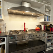 rangehood over dual oven - rangehood over dual countertop, home appliance, interior design, kitchen, kitchen appliance, kitchen stove, major appliance, black