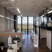 Interior with black and white display kitchens. - interior design, gray