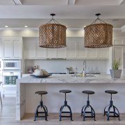 This kitchen was designed by Scott Martin of ceiling, countertop, cuisine classique, dining room, home, interior design, kitchen, room, gray