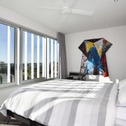 This master bedroom in a new house designed bedroom, ceiling, home, interior design, real estate, room, window, gray, white