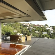 Open plan deck. - Open plan deck. - architecture, daylighting, estate, home, house, interior design, property, real estate, roof, window, brown