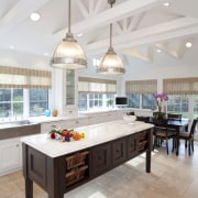 This kitchen was designed by Luis Viteri, it ceiling, countertop, flooring, interior design, kitchen, table, gray