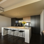 Spacious kitchen shot. - Spacious kitchen shot. - architecture, ceiling, countertop, interior design, kitchen, real estate, room, black