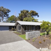 Overlook of the front drive &amp; house. - cottage, estate, facade, farmhouse, home, house, property, real estate, teal