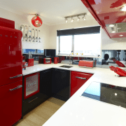 Another view of the kitchen. - Another view interior design, kitchen, product, white, red