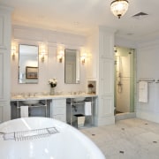 bathroom mouldings for the walls, a feature that bathroom, countertop, estate, floor, flooring, home, interior design, kitchen, property, real estate, room, window, gray