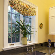 In character  kitchen by Laura Brooks Meyer bathroom, ceiling, countertop, estate, home, interior design, kitchen, real estate, room, wall, window, orange