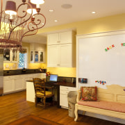 In character  kitchen by Laura Brooks Meyer ceiling, floor, flooring, hardwood, home, interior design, living room, real estate, room, wall, wood, wood flooring, orange, brown