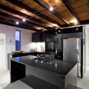 This kitchen was designed by the owner Dave architecture, ceiling, countertop, interior design, kitchen, black