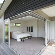 Seen here is joinery designed by Able Aluminium, daylighting, door, home, house, property, real estate, roof, window, gray
