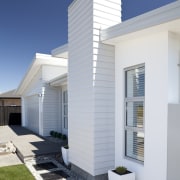 0126971 - apartment | architecture | backyard | apartment, architecture, backyard, building, concrete, courtyard, facade, home, house, interior design, property, real estate, residential area, roof, siding, yard, gray