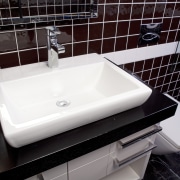 Bathroomware from Mico Bathrooms. - Bathroomware from Mico bathroom, bathroom sink, countertop, plumbing fixture, product design, sink, tap, tile, black