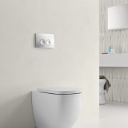 Seen here are the inwall cisterns from Geberit. bathroom, bathroom sink, bidet, ceramic, plumbing fixture, product design, tap, toilet, toilet seat, white