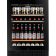 Seen here is a Transtherm/Vintec wine refrigerator. product, white, black