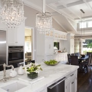 A view of a kitchen designed by Iris ceiling, countertop, cuisine classique, home, interior design, kitchen, real estate, room, gray