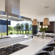 Ponting Fitzgerald-designed beach house - Ponting Fitzgerald-designed beach ceiling, countertop, daylighting, interior design, kitchen, real estate, window, gray