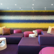 AkzoNobel House (Singapore)  Interior design - AkzoNobel House ceiling, couch, interior design, living room, purple, wall, wallpaper, purple