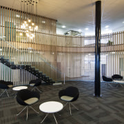 Whitireia Kapiti Campus built by Freear Philip - architecture, ceiling, flooring, interior design, lobby, black