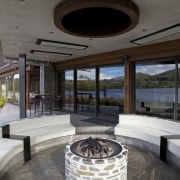 Hilton Queenstown Hotel joinery by Aluminium Systems estate, interior design, outdoor structure, patio, property, real estate, gray, black