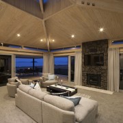 Lockwood Home built by Peter Richards - Lockwood ceiling, daylighting, estate, floor, home, interior design, lighting, living room, real estate, wall, window, wood flooring, brown