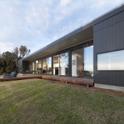 Holistic design by Yellowfox accentuates house and site architecture, cottage, facade, home, house, property, real estate, white, brown