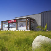 Stiffe Hooker design for Silverdale Centre - Stiffe architecture, facade, grass, home, house, property, real estate, blue, brown