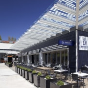 Stiffe Hooker design for Silverdale Centre - Stiffe architecture, building, corporate headquarters, mixed use, real estate, structure, white, blue