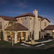 Eight show homes by leading design and build building, cottage, elevation, estate, facade, home, house, landscape lighting, lighting, mansion, property, real estate, residential area, roof, sky, suburb, villa, window, blue