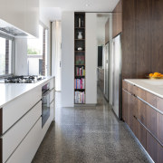 Contemporary open-plan family kitchen - Contemporary open-plan family architecture, cabinetry, countertop, floor, flooring, home, interior design, kitchen, room, gray