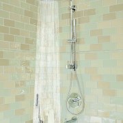 Grohe Retro-Fit Shower System - Grohe Retro-Fit Shower bathroom, floor, interior design, plumbing fixture, room, shower, tap, tile, wall, yellow